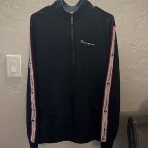 Navy blue/Red champion zip up jacket